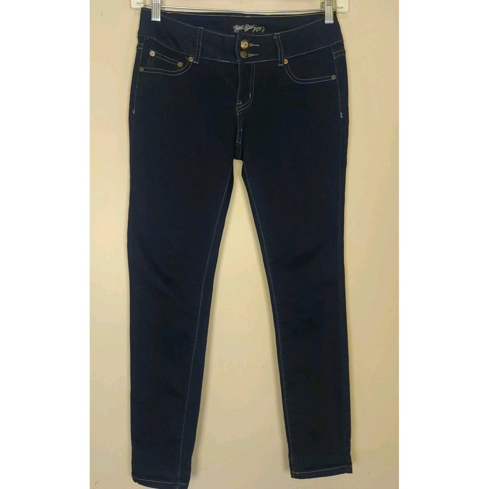 Boom Boom Women Junior‎ Dark Blue Skinny Stretch Denim Jeans Size 7